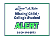 NYS Missing Child / College Student Alert Logo