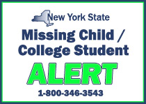 NYS Missing Child / College Student Alert